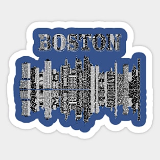 BOSTON CITY(clouds) Sticker